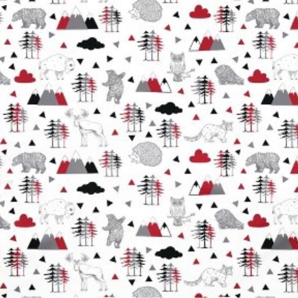 Bacati Lumberjack Red and Black Buffalo Plaid Toddler Bedding Set EUC - Picture 4 of 4